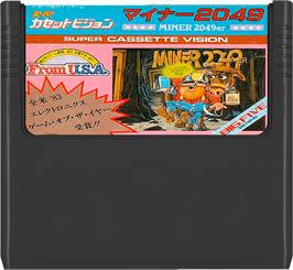 Cartridge artwork for Miner 2049er on the Epoch Super Cassette Vision.