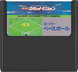 Cartridge artwork for Super Baseball on the Epoch Super Cassette Vision.