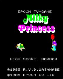 Title screen of Milky Princess on the Epoch Super Cassette Vision.
