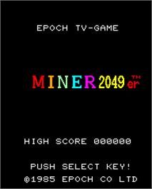 Title screen of Miner 2049er on the Epoch Super Cassette Vision.