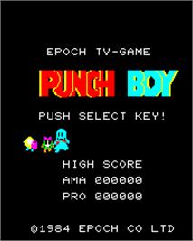 Title screen of Punch Boy on the Epoch Super Cassette Vision.