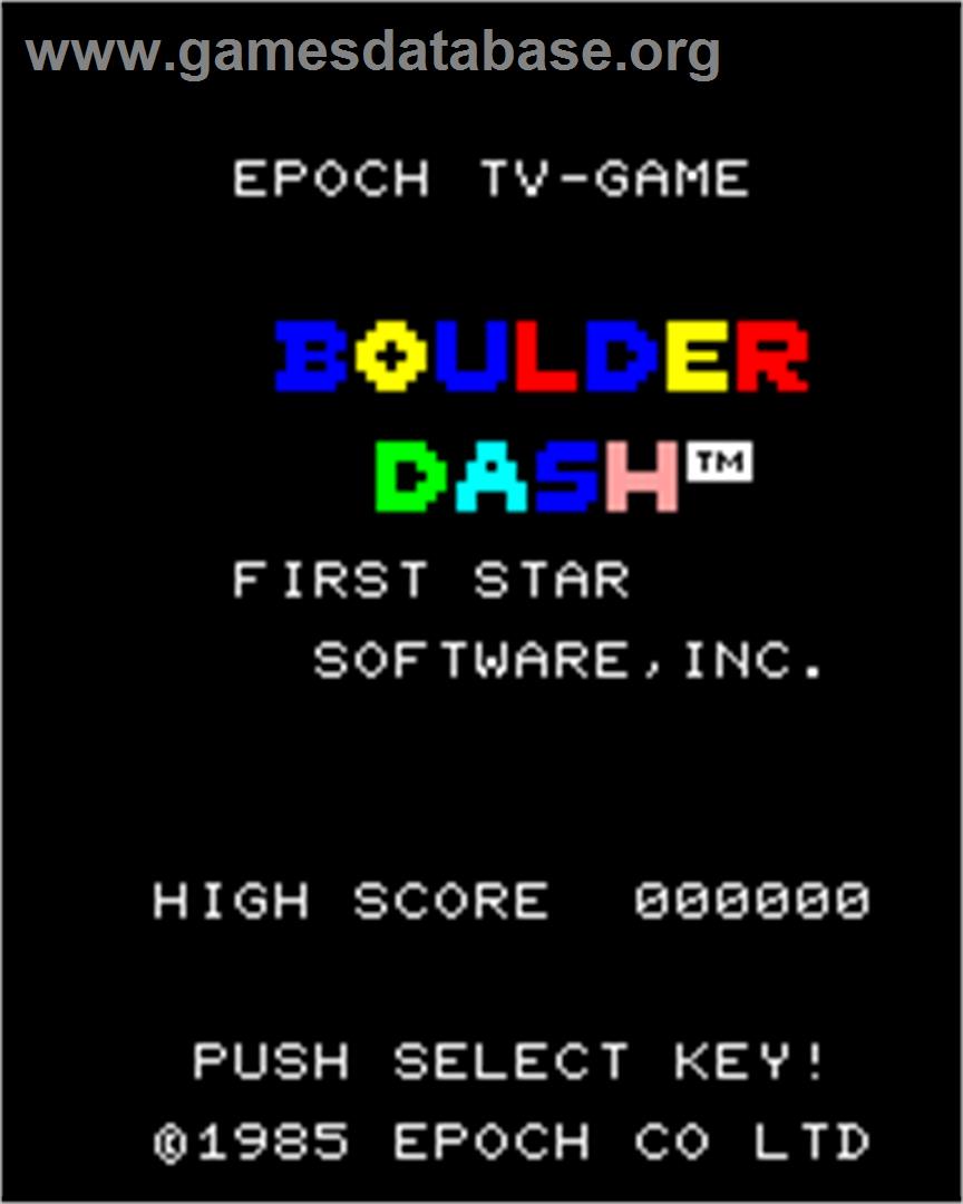 Boulder Dash - Epoch Super Cassette Vision - Artwork - Title Screen