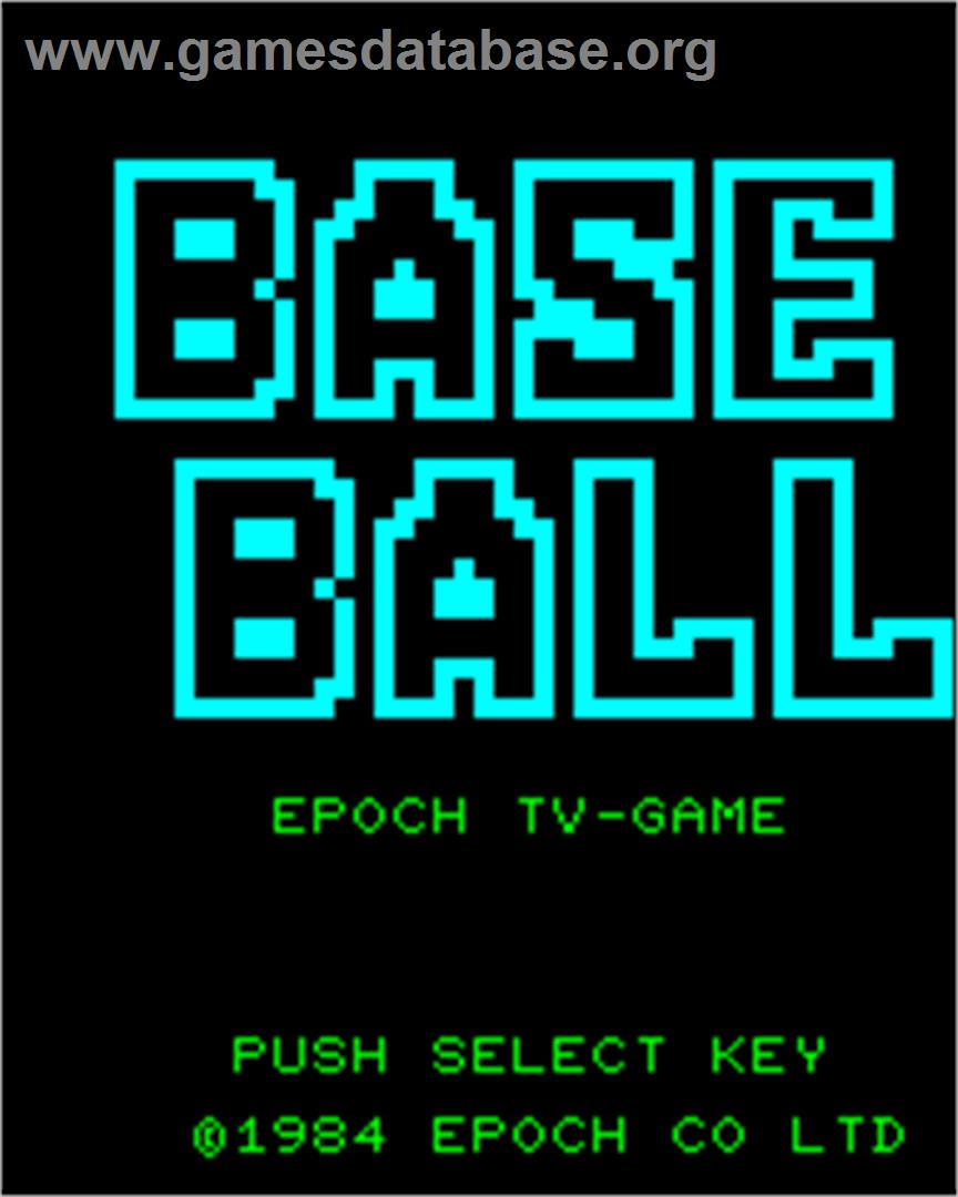 Super Baseball - Epoch Super Cassette Vision - Artwork - Title Screen