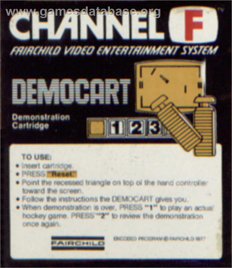 Demonstration Cartridge - Fairchild Channel F - Artwork - Box