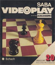 Top of cartridge artwork for Schach on the Fairchild Channel F.