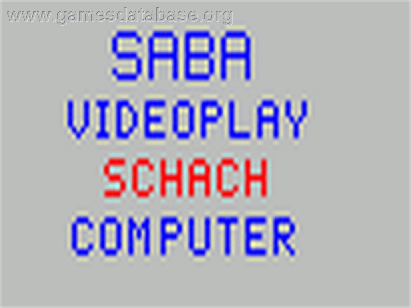 Schach - Fairchild Channel F - Artwork - Title Screen