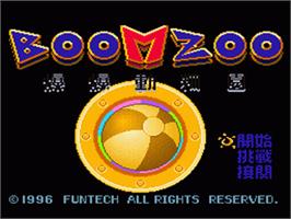 Title screen of Boom Zoo on the Funtech Super Acan.
