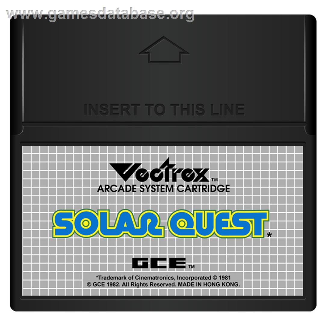 Solar Quest - GCE Vectrex - Artwork - Cartridge