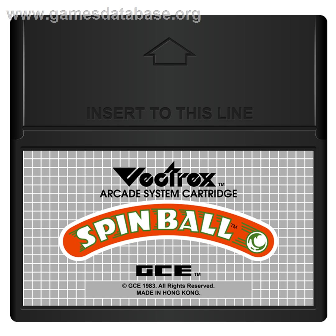 Spin Ball - GCE Vectrex - Artwork - Cartridge