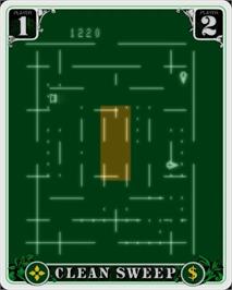 In game image of Clean Sweep: Mr. Boston Version on the GCE Vectrex.
