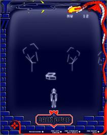 In game image of Dark Tower (Prototype) on the GCE Vectrex.