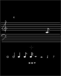 In game image of Melody Master: Music Composition and Entertainment on the GCE Vectrex.