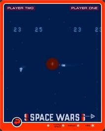 In game image of Space Wars on the GCE Vectrex.