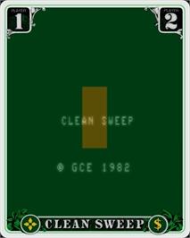 Title screen of Clean Sweep: Mr. Boston Version on the GCE Vectrex.
