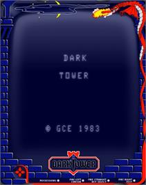 Title screen of Dark Tower (Prototype) on the GCE Vectrex.