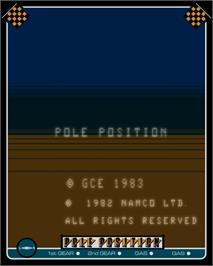 Title screen of Pole Position on the GCE Vectrex.