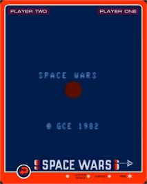 Title screen of Space Wars on the GCE Vectrex.