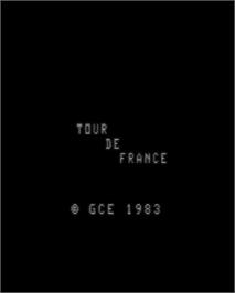 Title screen of Tour De France on the GCE Vectrex.
