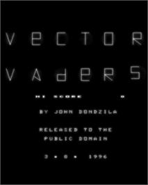 Title screen of Vector Vaders on the GCE Vectrex.