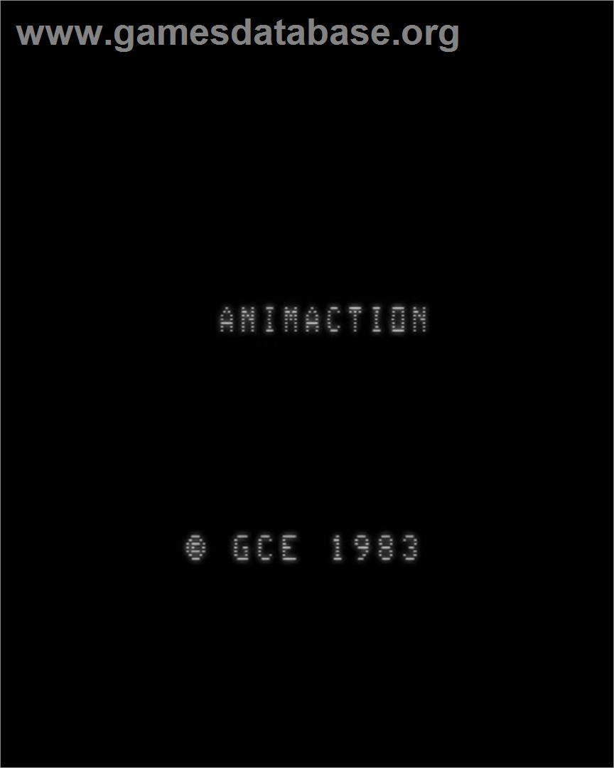 AnimAction: Advanced Animation - GCE Vectrex - Artwork - Title Screen