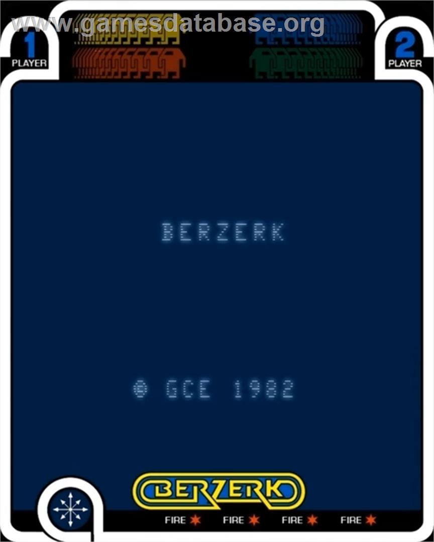Berzerk (Debugged Prototype) - GCE Vectrex - Artwork - Title Screen