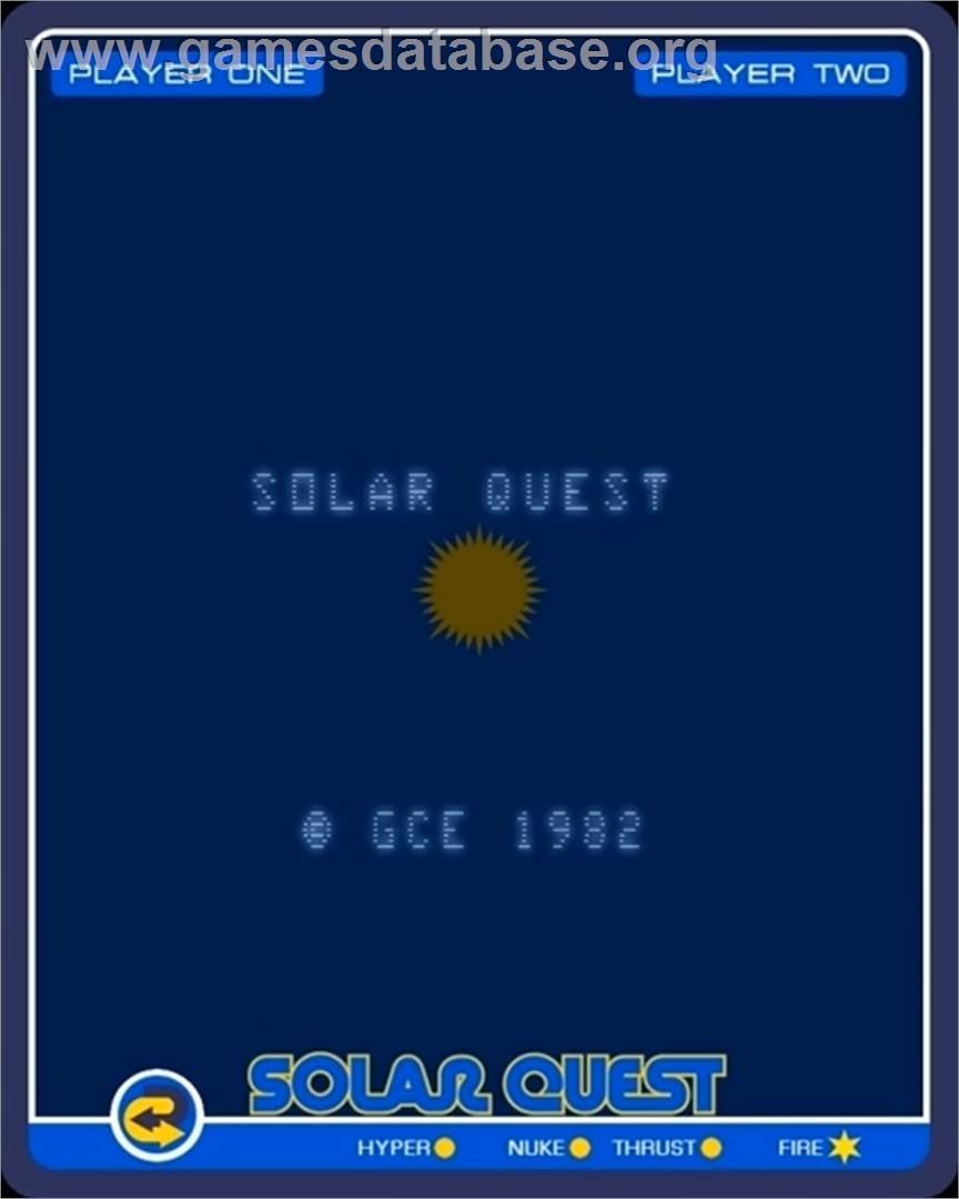 Solar Quest - GCE Vectrex - Artwork - Title Screen