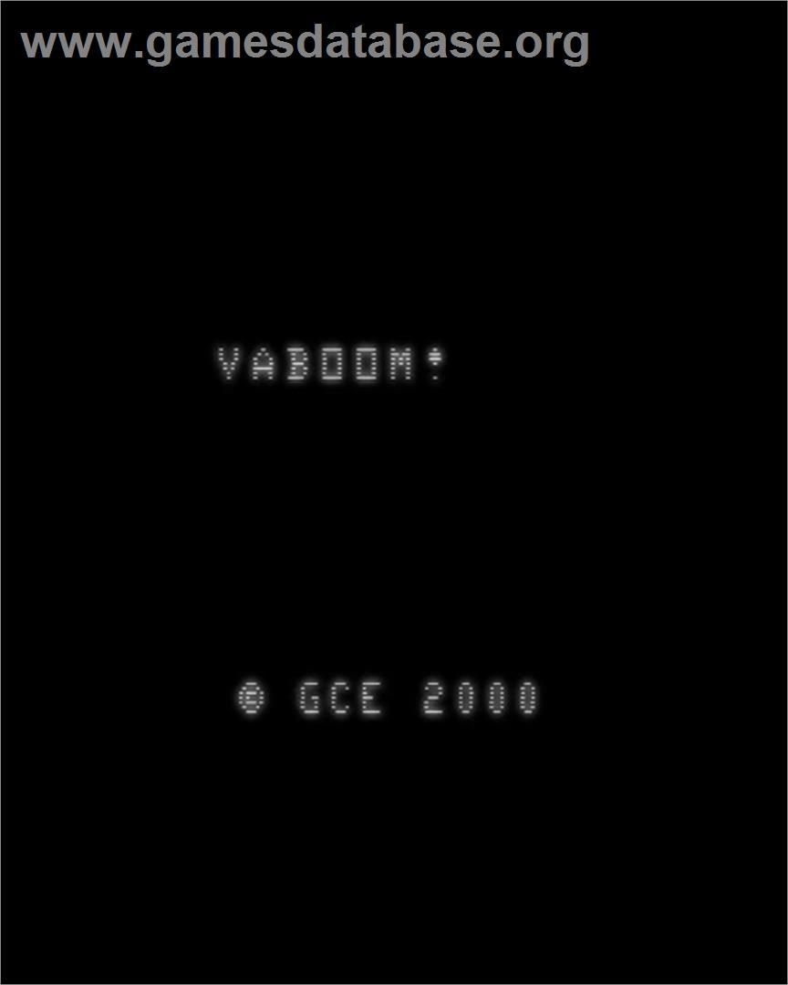 Vaboom! - GCE Vectrex - Artwork - Title Screen