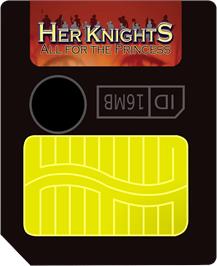 Cartridge artwork for Her Knights - All for the Princess on the Gamepark GP32.