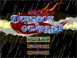 Title screen of Dungeon & Guarder - Dragon Gore on the Gamepark GP32.