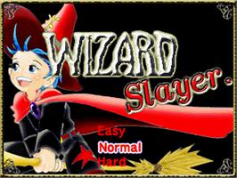 Title screen of Wizard Slayer on the Gamepark GP32.