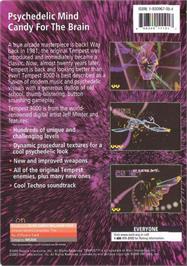 Box back cover for Tempest 3000 on the Genesis Microchip Nuon.