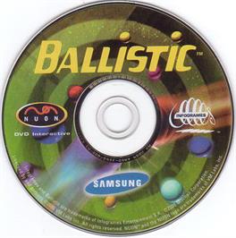 Artwork on the CD for Ballistic on the Genesis Microchip Nuon.