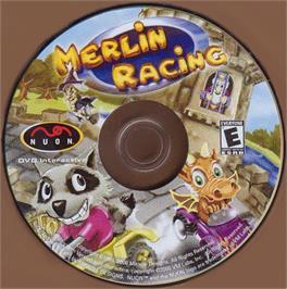 Artwork on the CD for Merlin Racing on the Genesis Microchip Nuon.