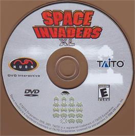 Artwork on the CD for Space Invaders XL on the Genesis Microchip Nuon.