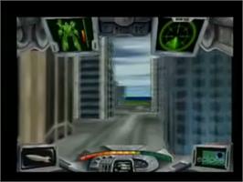 In game image of Iron Soldier 3 on the Genesis Microchip Nuon.