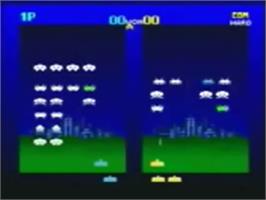 In game image of Space Invaders XL on the Genesis Microchip Nuon.
