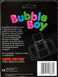 Box cover for Bubble Boy on the Hartung Game Master.