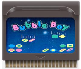 Cartridge artwork for Bubble Boy on the Hartung Game Master.