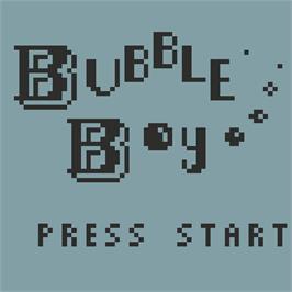 Title screen of Bubble Boy on the Hartung Game Master.