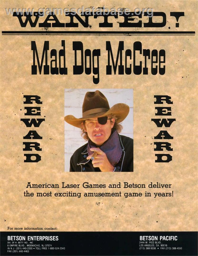 Mad Dog McCree - Laserdisc - Artwork - Advert