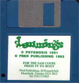 Artwork on the Disc for Lemmings: GFX IFF 1 on the MGT Sam Coupe.