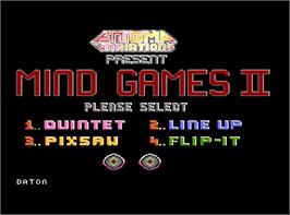Title screen of Mind Games 2 on the MGT Sam Coupe.