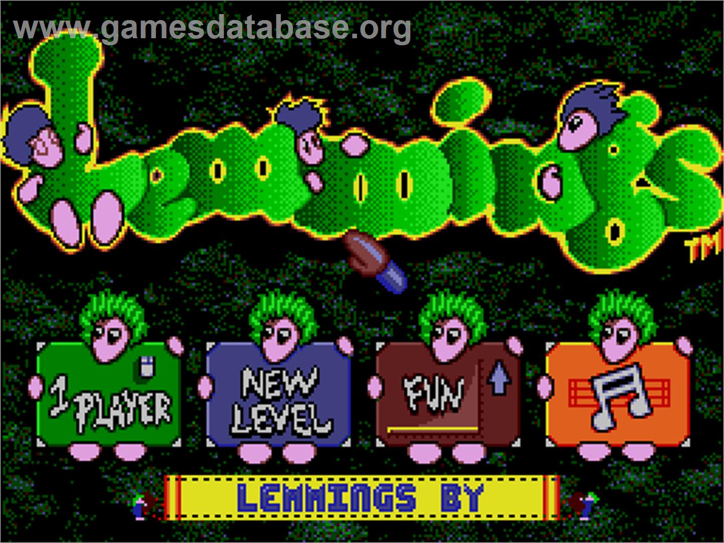 Lemmings: GFX IFF 2 - MGT Sam Coupe - Artwork - Title Screen