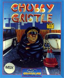 Box cover for Chubby Gristle on the MSX.