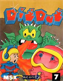 Box cover for Dig Dug on the MSX.