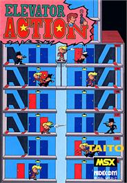 Box cover for Elevator Action on the MSX.
