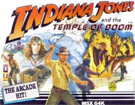 Box cover for Indiana Jones and the Temple of Doom on the MSX.