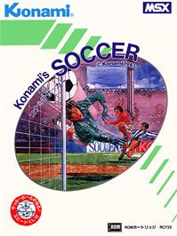 Box cover for Konami's Soccer on the MSX.