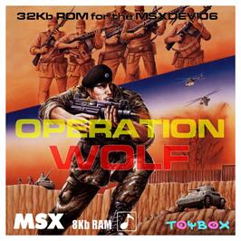 Box cover for Operation Wolf on the MSX.