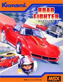 Box cover for Road Fighter on the MSX.